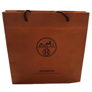 Hermes Reusable Paper Shopping Bag Gift Orange 11.7" x 11.6" x 4"